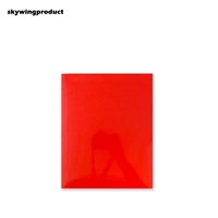 Carpeta de Archivos de Papel de Dos Bolsillos Planos, Tamaño Carta, Color Rojo, Ecológica, de Alta Calidad, con Logotipo Personalizado, Marca Skywingproduct