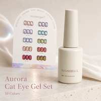 Suuseegel Factory Wholesale Aurora 10 Color Cat Eye Gel Polish Set with 15ml Magnetic Multichrome Finish UV LED Soak Off OEM