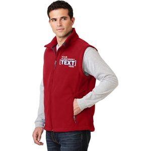 Chaleco de lana bordado personalizado para hombre, sin mangas, con cremallera, para invierno - Product Image 1
