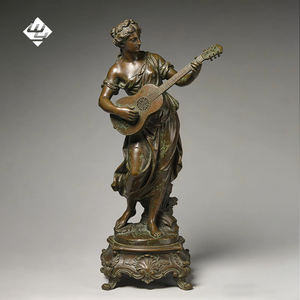 Escultura de Bronce de Tamaño Real de la Diosa Musa con Violín, Decoración Clásica para Iglesia, Arte Religioso, Estatua de Cobre Personalizada - Product Image 3
