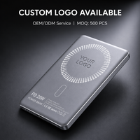 Batterie externe 5000 mAh haute capacité à charge rapide pour usage extérieur, recharge sans fil, batterie portable au lithium polymère, logo personnalisé