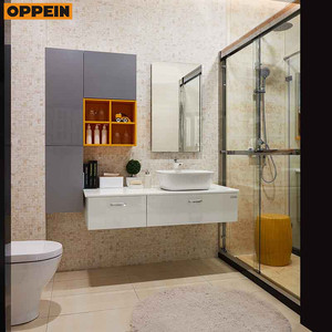 Oppein-estuche laminado de diseño <span class=keywords><strong>italiano</strong></span>, mueble de baño, tocador - Product Image 4