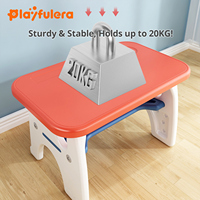 Ensemble table et chaises en plastique pour enfants, personnalisable, design moderne, pour la maison, l'école, l'hôtel, design sécurisé, thème éléphant, 3 couleurs, service OEM/ODM
