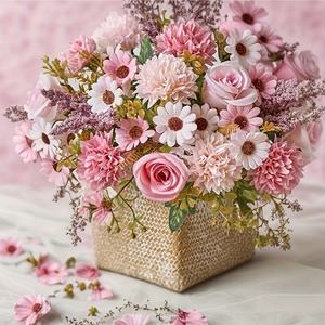 ช่อดอกไม้ประดิษฐ์สไตล์ยุโรป รูปดอกเดซี่เจ็ดแฉก ทำจากโฟม  ตกแต่งสีสั<span class=keywords><strong>น</strong></span>และลาย<span class=keywords><strong>น</strong></span>ูน สำหรับงา<span class=keywords><strong>น</strong></span>แต่งงา<span class=keywords><strong>น</strong></span> - Product Image 4