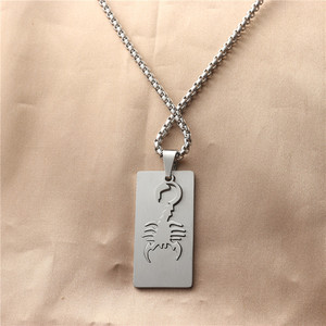 <b>Titanium</b> Steel Scorpion Pendant Men's Stainless Steel Necklace Animal Zodiac Punk Retro Style 12026 - Product Image 2