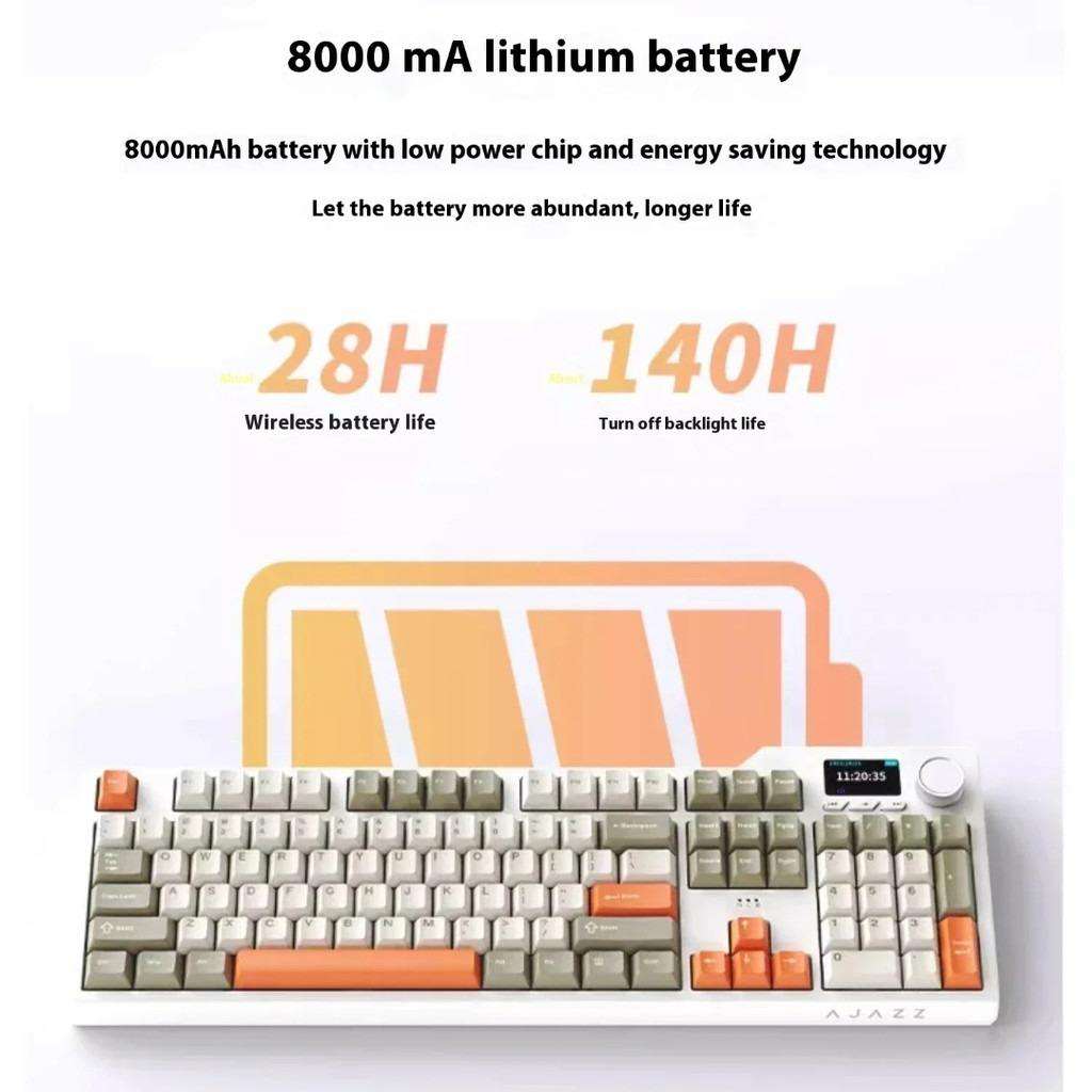 AJAZZ AK35I V3 MAX Avocado Switch Tri-mode with Screen RGB DIY