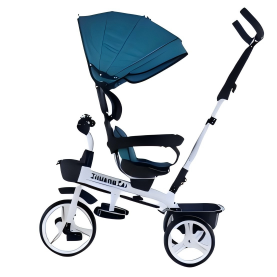 <span class=keywords><strong>Tricycle</strong></span> pliable pour enfants avec cadre en alliage d'aluminium, auvent et poignée de poussée réglable, capacité de charge de 20 kg, pour les enfants de 0 à 3 ans - Product Image 4