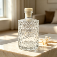 Bouteilles en verre vides pour diffuseur 50ml 100ml 150ml 250ml – Bouteille de diffuseur à bâtonnets de luxe en verre avec couvercle pour la vente