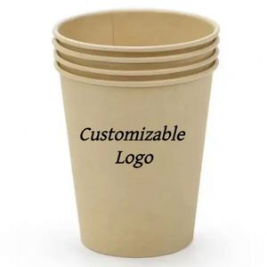 Gobelets jetables en papier à paroi simple pour café et thé, 190 g/m², 7 oz, personnalisables, vente en gros, pour réunions, bureaux et plats à emporter, 50 pièces par sac - Product Image 5