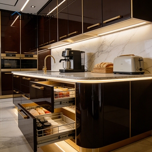 Set di Mobili da <span class=keywords><strong>Cucina</strong></span> Moderni Personalizzati in Legno Compensato e MDF con <span class=keywords><strong>Disegni</strong></span> Pronti in 48 Ore, Isola da <span class=keywords><strong>Cucina</strong></span> in Compensato e Mobili da <span class=keywords><strong>Cucina</strong></span> - Product Image 6