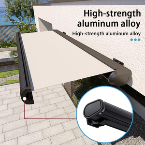 Meilleures ventes 2025 Nouveau produit Auvent rétractable avec télécommande Lumière LED pour utilisation en extérieur Jardin ou terrasse - Product Image 4