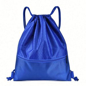 Sac à dos de sport personnalisé en polyester réutilisable avec cordon de serrage et éléments réfléchissants, idéal pour les cadeaux promotionnels - Product Image 3