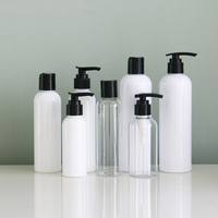 50ml 2oz 120ml 4oz 240ml 8oz différentes bouteilles d'huile essentielle de shampooing de cheveux vides emballage bouteille en plastique PET bleu ambre noir