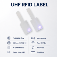 Étiquettes RFID UHF 860-960 MHz avec éclairage LED ultra-lumineux, autocollant flash pour la gestion des actifs/gestion des fichiers