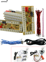 Kit d'arcade USB Encodeur à délai nul avec câble Matériel plastique anglais pour jeux d'arcade à pièces