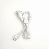 Câble tressé blanc + prise ronde + interrupteur 303 + filetage partiel E14
