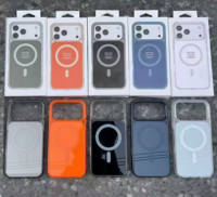 Étui de téléphone magnétique antichoc en TPU + acrylique au design de luxe pour iPhone 18 17 16 Pro Max, coque de protection avec boîte de vente au détail