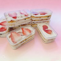 Boîte à dessert transparente en tiramisu, petit récipient en plastique PS, emballage pour pâtisserie, boîte à gâteaux, boîte à biscuits