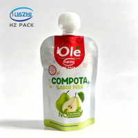 Sachets Doypack Mignons pour Aliments Bébé : Pochettes à Bec Verseur pour Yaourt, Purée de Fruits, Jus, Lait, Gelée, Salade – Emballages Anti-éclaboussures avec Bouchon Anti-avalage et Anti-fuite