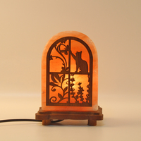 Lampe en sel rose de l'Himalaya naturel personnalisée, artisanat sculpté à la main, lumière de sel à intensité réglable pour la décoration de la chambre à coucher et du salon