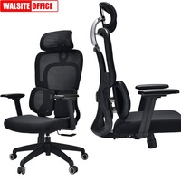 Chaise pivotante de bureau chaude appui-tête réglable en mousse à mémoire de forme gestionnaire de maille tissu haut dossier moyen ordinateur exécutif Design moderne
