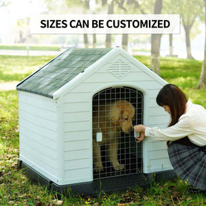 Üretici toptan köpek lüks ev plastik su geçirmez açık köpek evi - Product Image 2