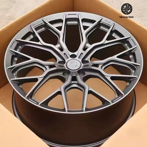 168 Ruedas Forjadas Monobloque de 5 Radios en Color Gris Mate Personalizadas de 19-24 Pulgadas para BMW, Audi, <span class=keywords><strong>Honda</strong></span>, Toyota, Nissan, Tesla Model 3, Y, X - Product Image 2