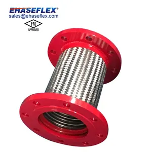 FM Approved Flange Joint Flexible Braided Hose SUS304 Stainless Steel Flange Flexible Joint