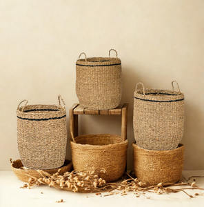 Cesto de lavandería de mimbre vintage ecológico tejido a mano, multiusos, para decoración del hogar, fabricado en Vietnam, venta al por mayor global - Product Image 1