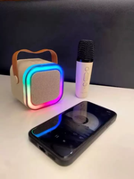 Mini microphone de karaoké portable avec LED nouveau pour haut-parleur pour lecteur de musique KTV et enregistreur pour ordinateur et téléphone portable