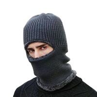 Gorro de manga gruesa con forro polar cálido de invierno para hombre, gorro de bandido con protección auditiva a prueba de viento para montar al aire libre para negocios en la playa