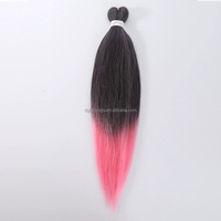 Ventes chaudes 3x Extensions de cheveux africaines pré-étirées Ez Braiding, mise en forme à l'eau chaude, ombré, tresses faciles, cheveux synthétiques pré-étirés