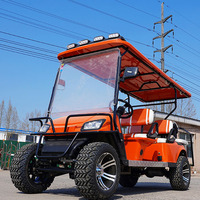 Voiturette de golf électrique homologuée route 2026, 4 places, batterie lithium 72V, rehaussée tout-terrain, pour le marché américain et nord-américain
