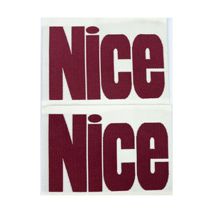 Nhãn dệt Polyester mật độ cao tùy chỉnh cho hàng may mặc Nhãn quần áo thêu vuông với thiết kế kết cấu - Product Image 4