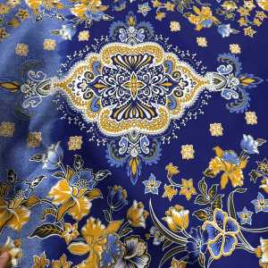 Fournisseur de tissus pour draps à approvisionnement stable, rouleau de tissu microfibre <span class=keywords><strong>100</strong></span> % <span class=keywords><strong>polyester</strong></span> imprimé par dispersion Sarong Batik, vente en gros - Product Image 3