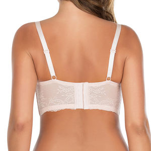 Ladymate ODM/OEM Sujetador De Realce Con Encaje <span class=keywords><strong>Soutien</strong></span>-<span class=keywords><strong>gorge</strong></span> à armatures pour femmes Deep Plunge Longline Bra Plus Size <span class=keywords><strong>E</strong></span> F G Cup Bra - Product Image 4