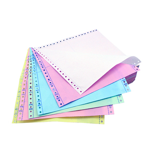 Fabrieks-papier 241mm 2 & 3-laags roze/wit/blauw carbonless <span class=keywords><strong>NCR</strong></span>-puntmatrix continu papier 9,5x11 inch vel <span class=keywords><strong>computer</strong></span> compatibel - Product Image 4