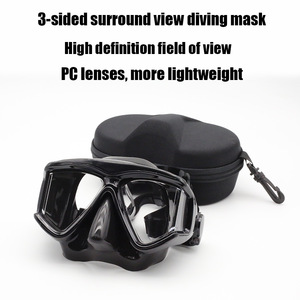 Diving Mask Adult Silicone Waterproof Anti-Fog PC Lens Two Windows 18cm 9cm Red Black Blue Yellow - Product Image 5