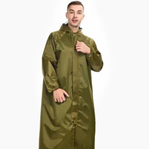 Waterproof raincoat made of pvc with high visible elements reliable supplier good quality working raincoats