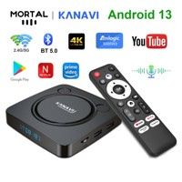 KANAVI S905W2 Android 13 Smart TV Box 4K HDR10 IPTV NF Ready WiFi de doble banda BT5.0 Reproductor multimedia de streaming OTT