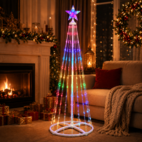 Lumières de Noël LED d'extérieur intelligentes RGB avec télécommande, gradation possible, alimentation sans fil