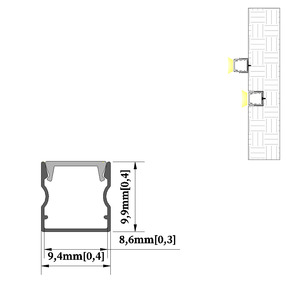 La forme Offre Spéciale de 1010B <span class=keywords><strong>U</strong></span> a mené les garnitures en aluminium de la Manche avec la couverture diffuse - Product Image 2