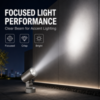 Projecteur LED 9W 12W IP65 AC85-265V RGBW DMX512 pour le contour des bâtiments et l'aménagement paysager