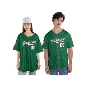 Factory New Design Fashion High End Sports Trend Botton Breathable Quick Dry Baseball Jersey - Product Image 4