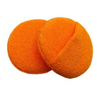 Éponge de polissage ronde en microfibre de 5 pouces, applicateur de cire et de revêtement céramique pour voiture, lot multicolore en gros