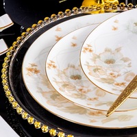 Vaisselle en Porcelaine Fine – Ensembles Personnalisables Luxe Léger Élégance Vintage Peints à la Main Compatibles Micro-ondes