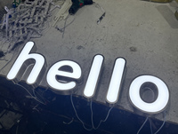 Lettres en acier inoxydable personnalisées avec éclairage frontal LED, enseigne publicitaire murale pour entreprise, logo, étanche IP65, garantie 1 an