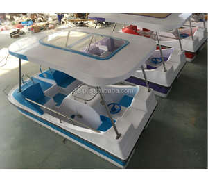 Klasik 4 koltuk pedallı bot fiberglas tekne gövde MDF çerçeve ayak kürek hiçbir güç çevre dostu su gezisi kira satmak tüm sıcak satış - Product Image 3