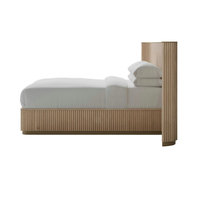 Meubles de chambre à coucher en bois de luxe, lits rembourrés doux, lit double king size, cadre de lit en bois massif, lit confortable pour la chambre à coucher