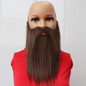 Barbe de Père Noël, taille unique, blanche, synthétique, accessoire de costume pour cosplay, fête, spectacle - Product Image 3